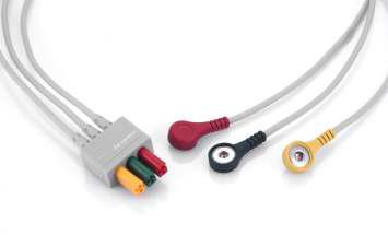 ЭКГ провода, 3 отв., 0.6 м, дет., модель EL6308B