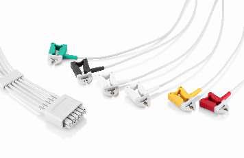 6-канальный кабель, взр/дет, клипса (Clip), 24", многоразовый, TPU, IEC,