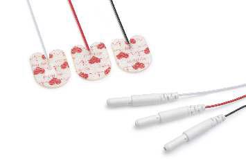 Одноразовые нео 3-канальные предпроводные электроды, радиопрозрачные, AHA, 60 см