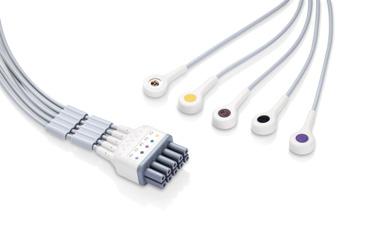Нагрудные провода ЭКГ, 12 отв., 0.6 м, взр./дет., модель EL6804B
