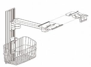 Настенное крепление GCX c адаптером для быстрой фиксации монитора